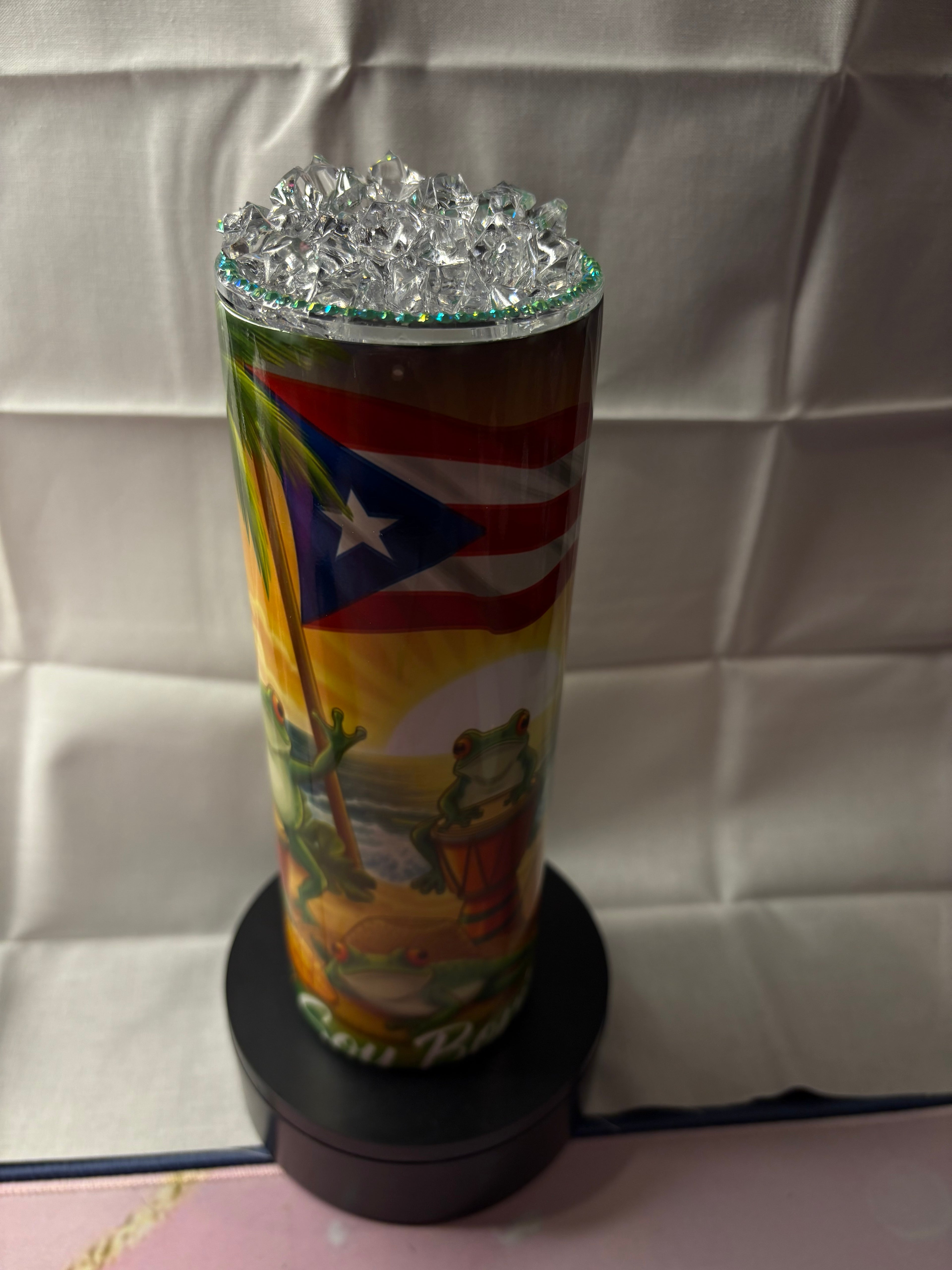 Soy Boricua” Puerto Rico Coquí Tumbler – Ice Top Edition (20oz)