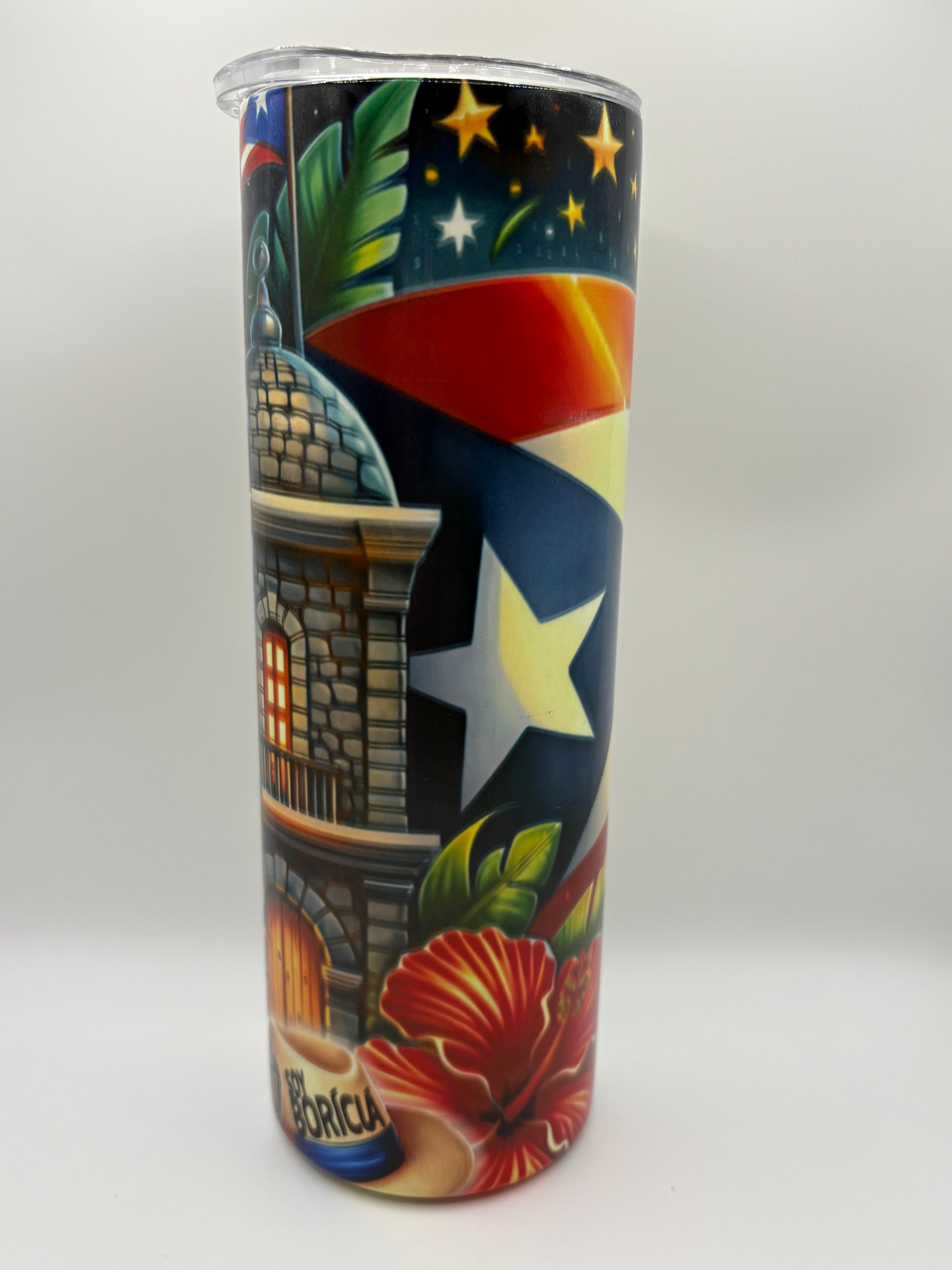 Boricua Beats Puerto Rico Flag Tumbler – 20oz Tropical Rhythm Edition