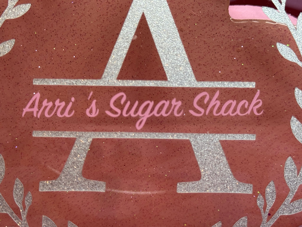 Custom Round Name Plaque – Personalized with Name, Quote, Glitter & 3D Charms