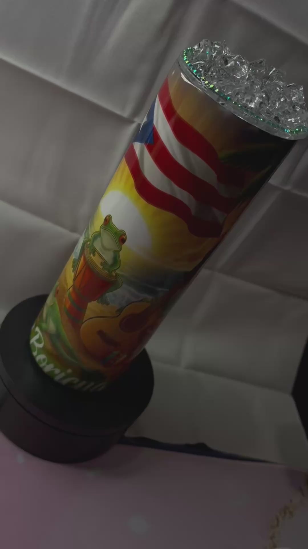 Soy Boricua” Puerto Rico Coquí Tumbler – Ice Top Edition (20oz)