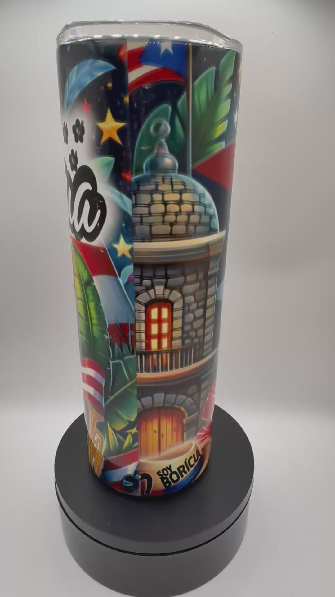 Boricua Beats Puerto Rico Flag Tumbler – 20oz Tropical Rhythm Edition